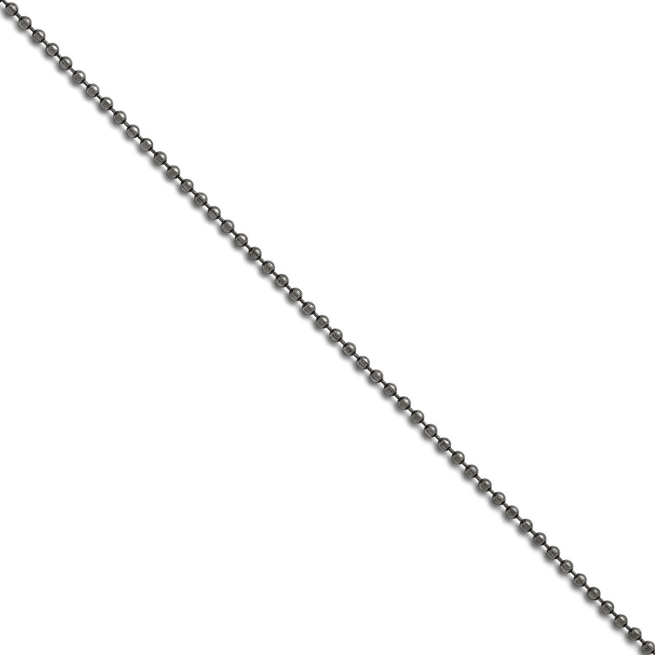 2.40 mm 18 inch Beaded Ball Antiqued Chain - Stainless Steel SRN1009