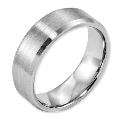 Beveled Edge Satin 7mm Band - Cobalt CC14 by Chisel, MPN: CC14, 886774025483