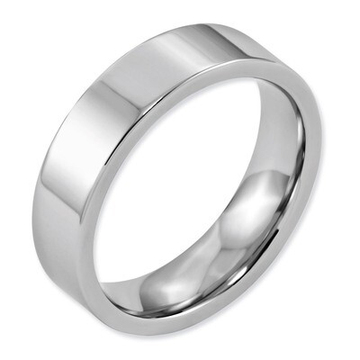 Flat Polished 6mm Band - Cobalt CC21 by Chisel, MPN: CC21, 886774026367