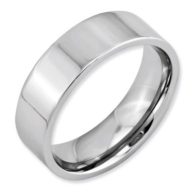 Flat Polished 7mm Band - Cobalt CC22 by Chisel, MPN: CC22, 886774026497