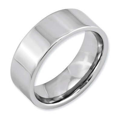 Flat Polished 8mm Band - Cobalt CC23 by Chisel, MPN: CC23, 886774026602