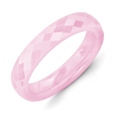 Pink 4mm Faceted Polished Band - Ceramic CER47 by Chisel, MPN: CER47, 883957535838
