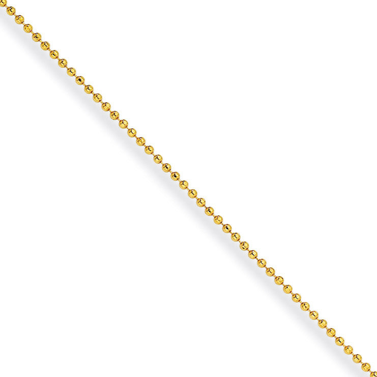 Yellow Rhodium over Brass 1.50mm Plated Ball Chain SRN211