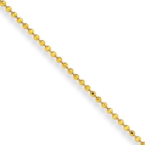 Yellow Rhodium over Brass 2.00mm Plated Ball Chain SRN212