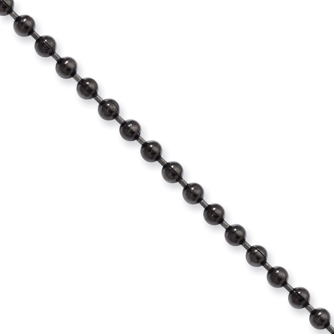 3.0mm IP Black-plated 18 Inch Ball Chain - Stainless Steel SRN223BP