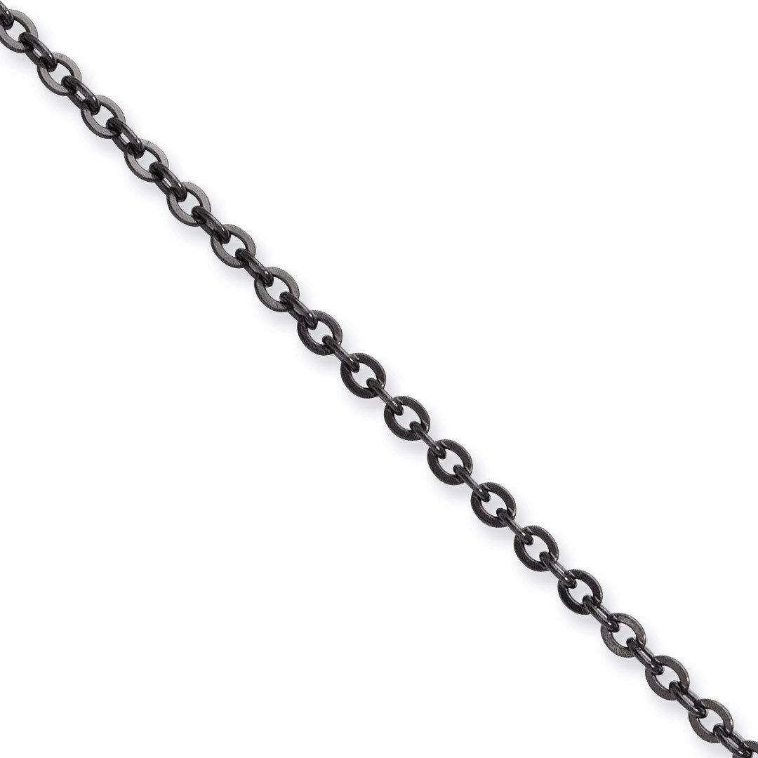 IP Black-plated 2.30mm 18 Inch Cable Chain - Stainless Steel SRN228BP