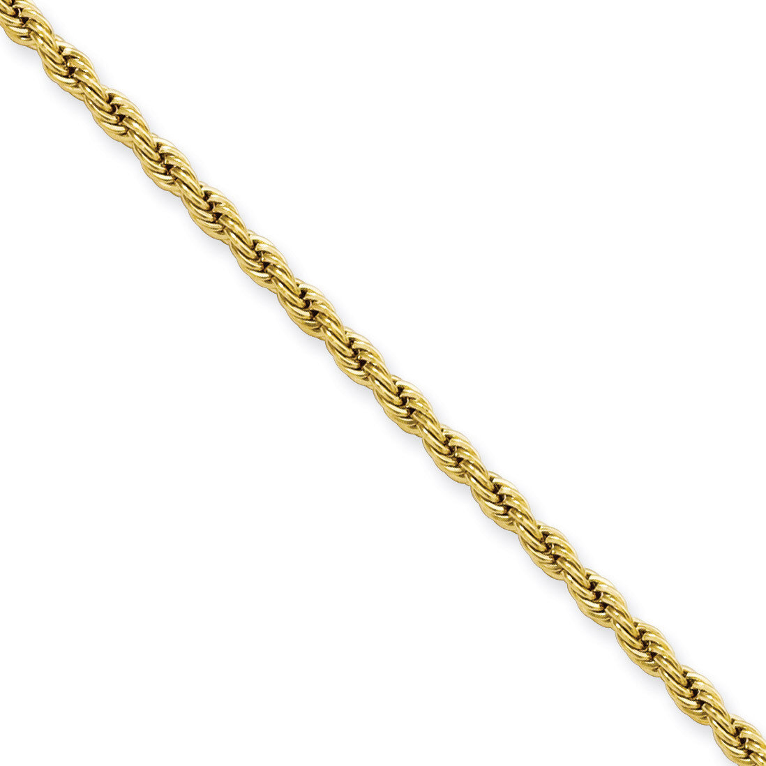 IP Gold-plated 2.3mm 18 Inch Rope Chain - Stainless Steel SRN672GP
