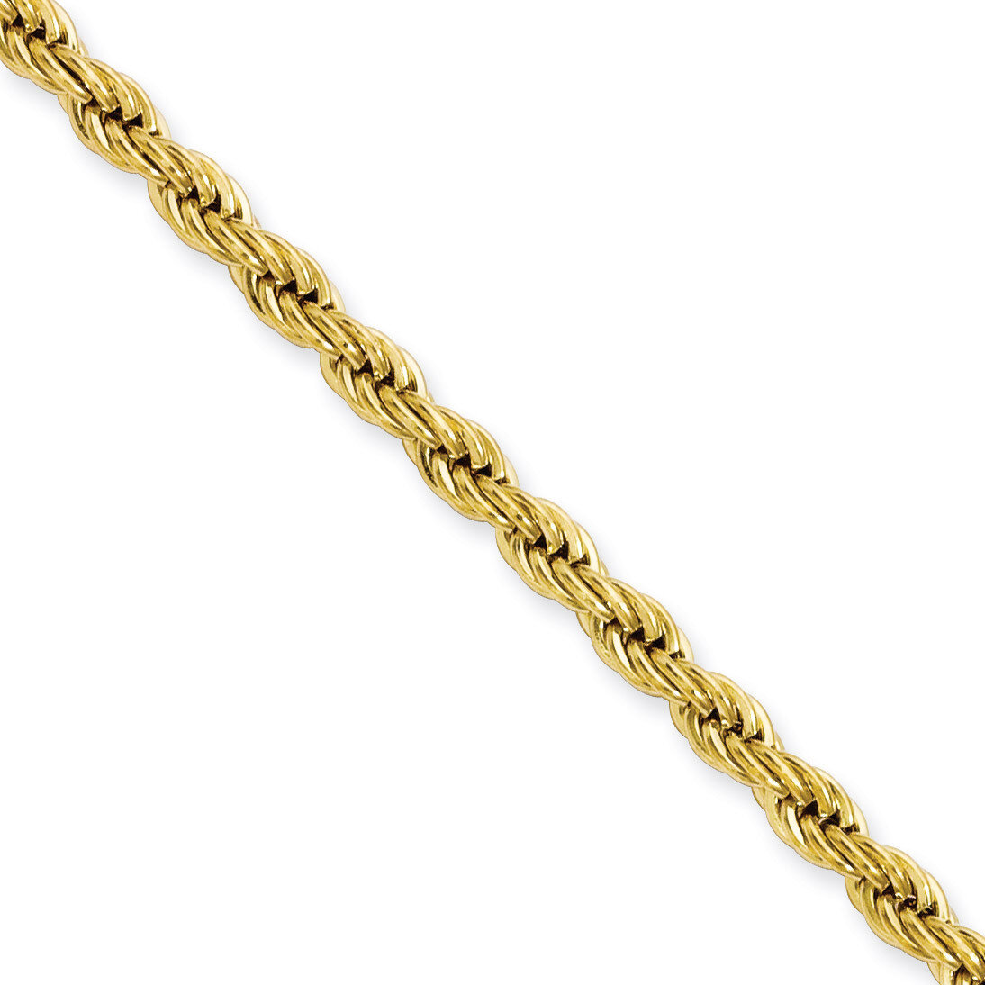 IP Gold-plated 4.0mm 18 Inch Rope Chain - Stainless Steel SRN673GP by Chisel, MPN: SRN673GP, 883957…