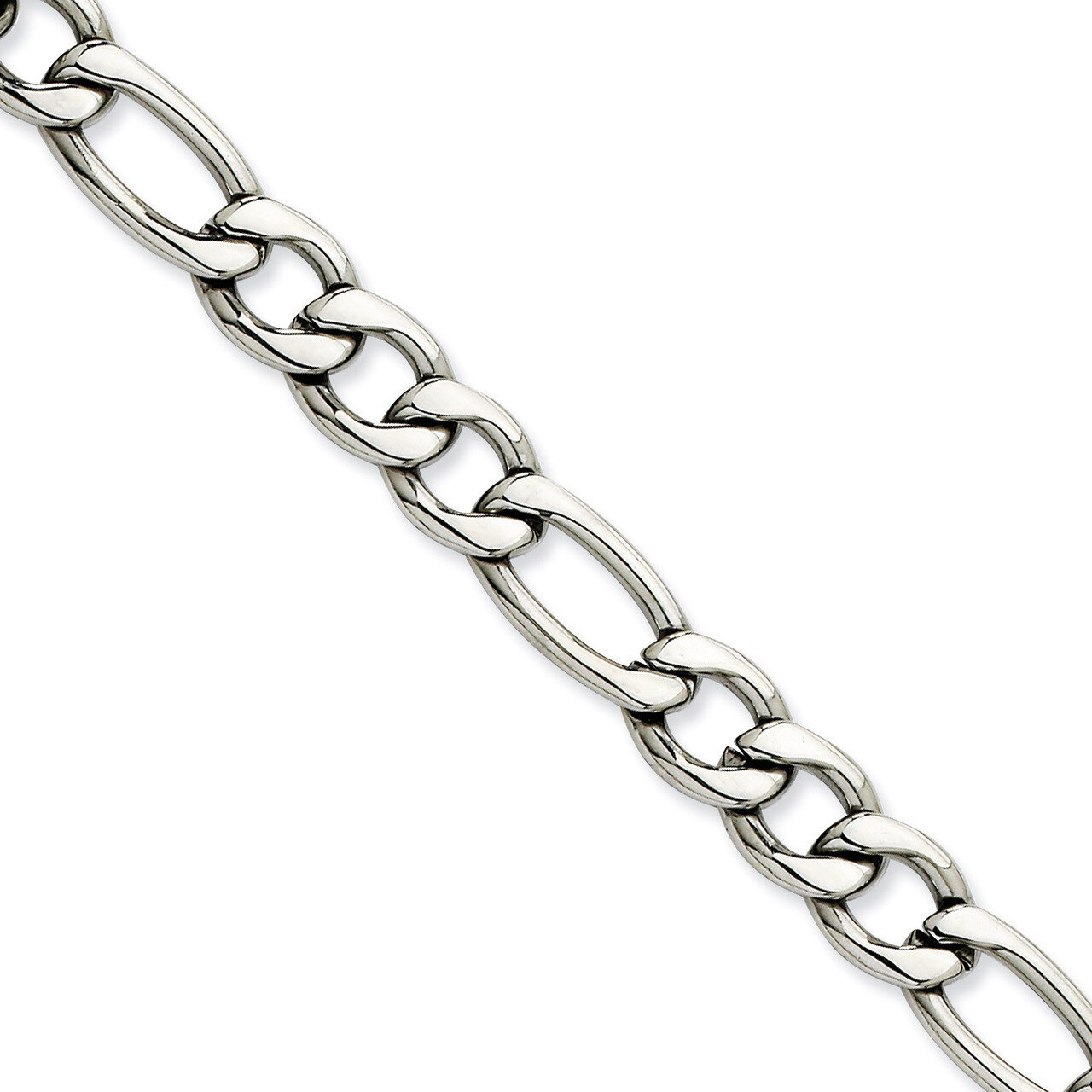8.4mm 22 Inch Figaro Chain - Stainless Steel SRN682 by Chisel, MPN: SRN682, 886774043180