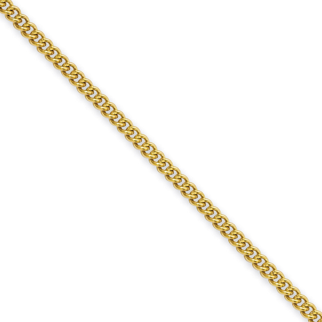 IP Gold-plated 2.25mm 18 Inch Round Curb Chain - Stainless Steel SRN685GP by Chisel, MPN: SRN685GP,…