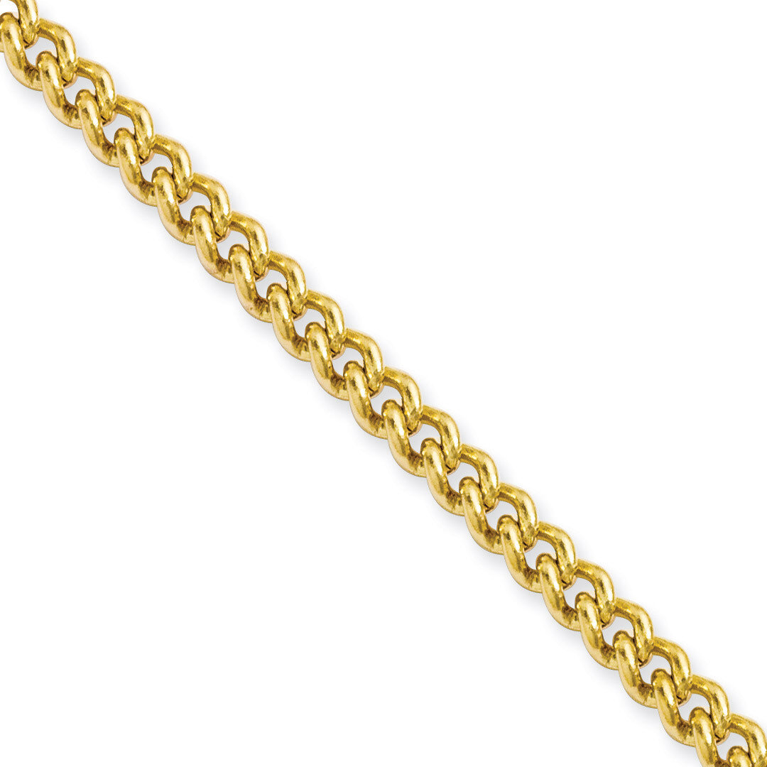 IP Gold-plated 4.0mm 18 Inch Round Curb Chain - Stainless Steel SRN686GP by Chisel, MPN: SRN686GP, …