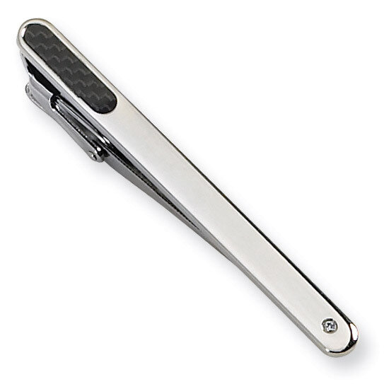 Carbon Fiber Diamond Accent Tie Bar - Stainless Steel SRT102 by Chisel, MPN: SRT102, 883957009865