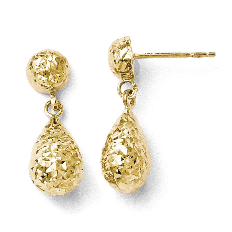 Leslie&#39;s Diamond-cut Post Dangle Earrings - 10k Gold HB-10LE100, MPN: 10LE100, 883957560601