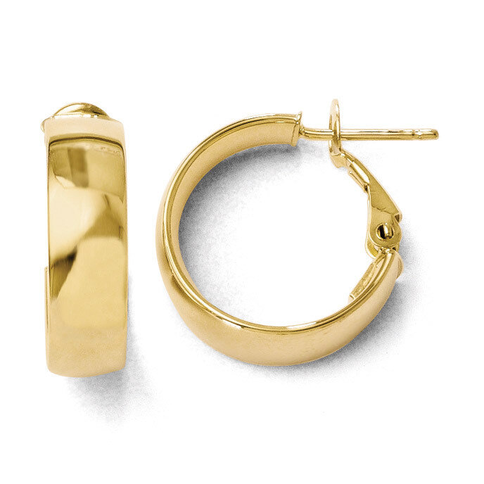 Polished Hoop Earrings - 10k Gold HB-10LE104