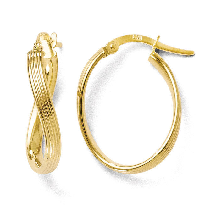 Leslie&#39;s Polished Hinged Hoop Earrings - 10k Gold HB-10LE106, MPN: 10LE106, 883957025582