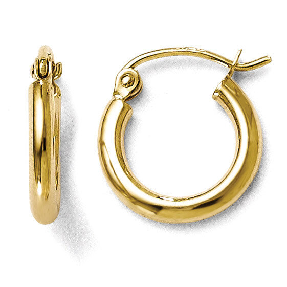 Leslie&#39;s Polished Hinged Hoop Earrings - 10k Gold HB-10LE112, MPN: 10LE112, 886774568980