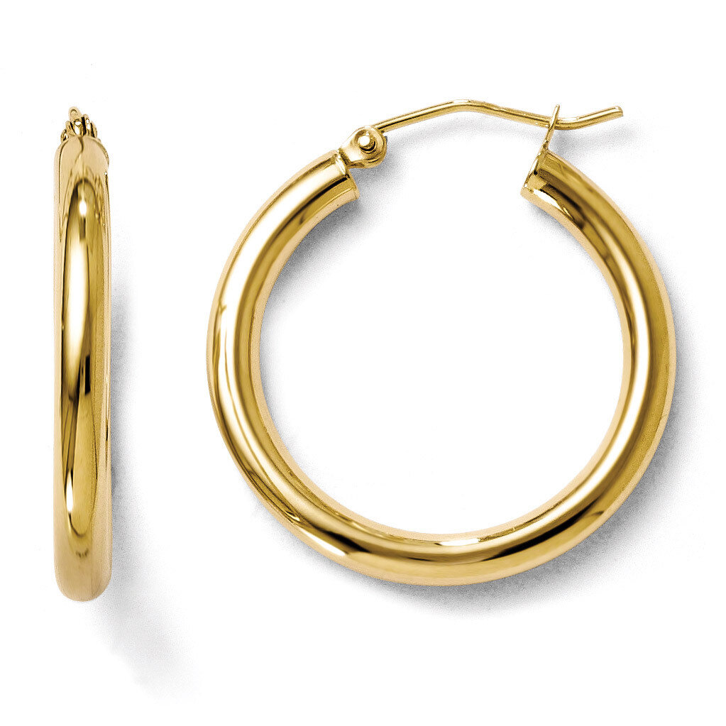 Leslie&#39;s Polished Hinged Hoop Earrings - 10k Gold HB-10LE114, MPN: 10LE114, 883957024936