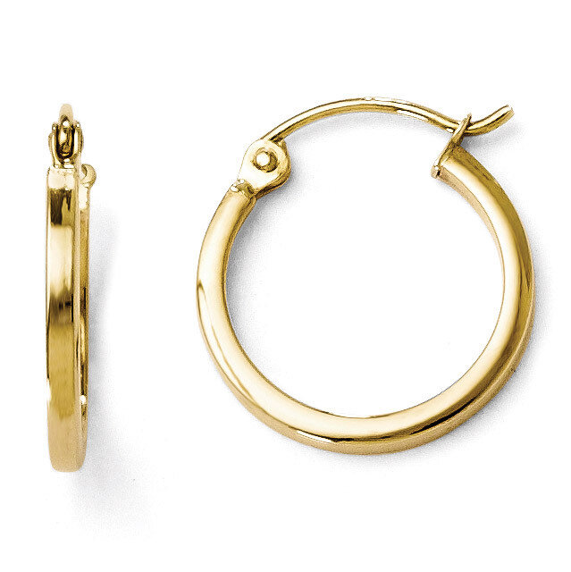 Leslie&#39;s Polished Hinged Hoop Earrings - 10k Gold HB-10LE116, MPN: 10LE116, 886774987453