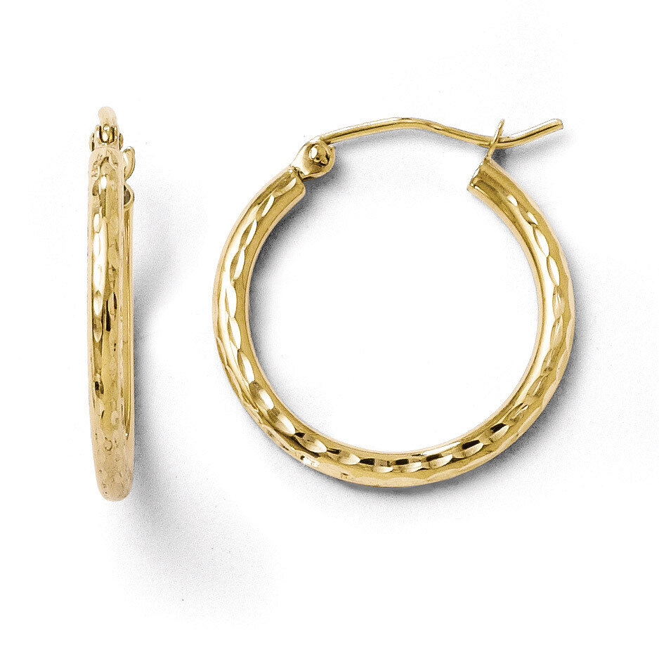 Leslie&#39;s Textured Hinged Hoop Earrings - 10k Gold HB-10LE117, MPN: 10LE117, 883957025322