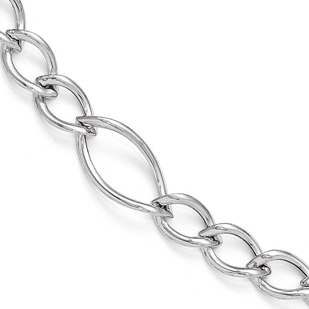 Leslie&#39;s Polished Link Bracelet 7.5 Inch - 10k White Gold HB-10LF510-7.5, MPN: 10LF510-7.5, 1911017…
