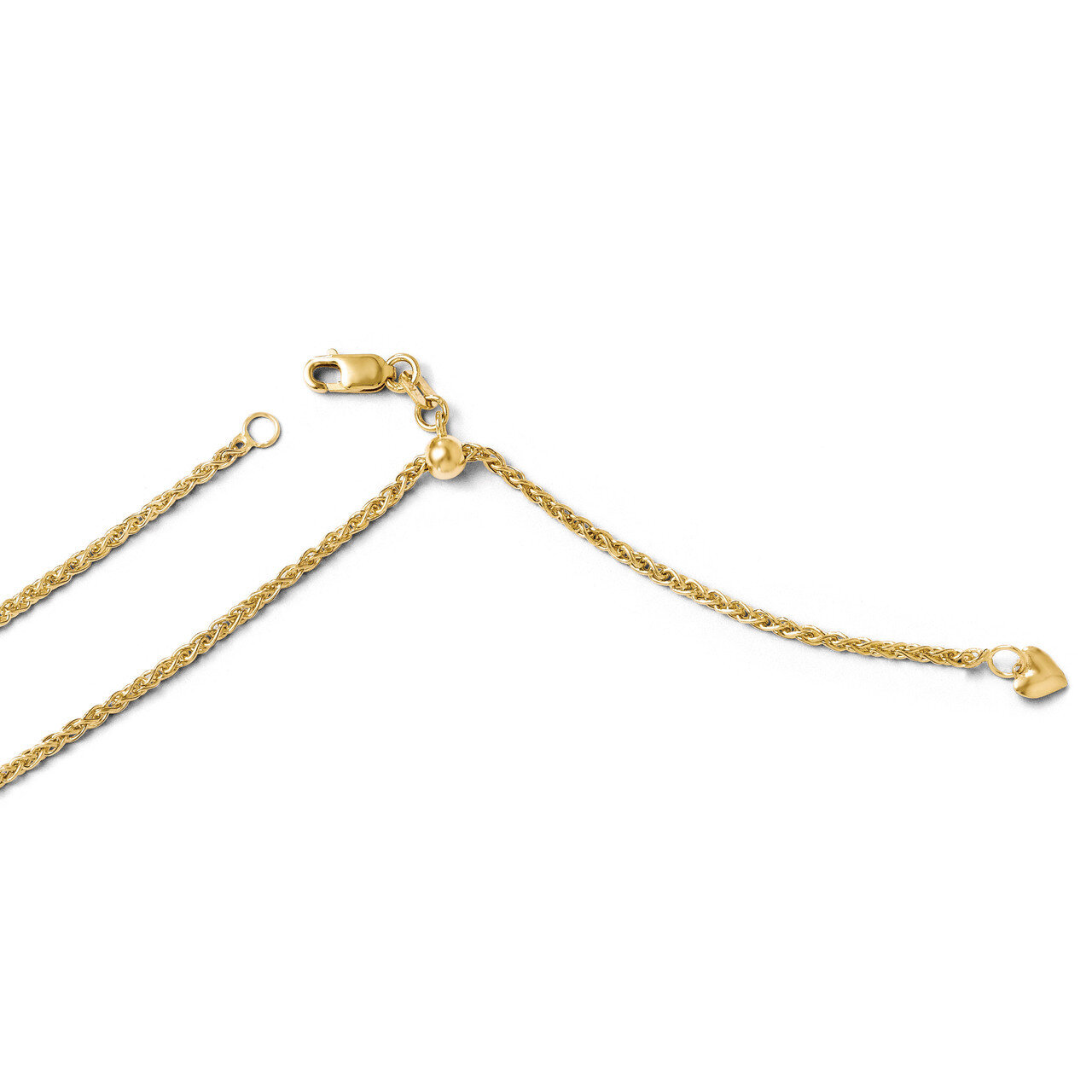 Adjustable Semi Solid Chain 22 Inch - 14k Gold HB-1208-22