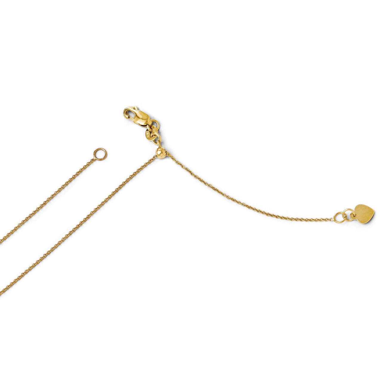 Adjustable Cable Chain 22 Inch - 14k Gold HB-1218-22