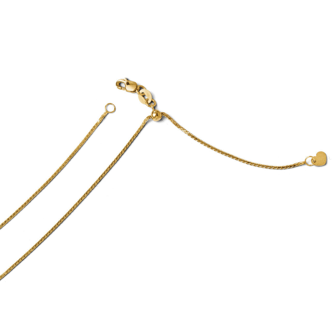 Leslie&#39;s Adjustable 1mm Diamond-cut Wheat Chain 22 Inch - 14k Gold HB-1228-22, MPN: 1228-22, 886774…