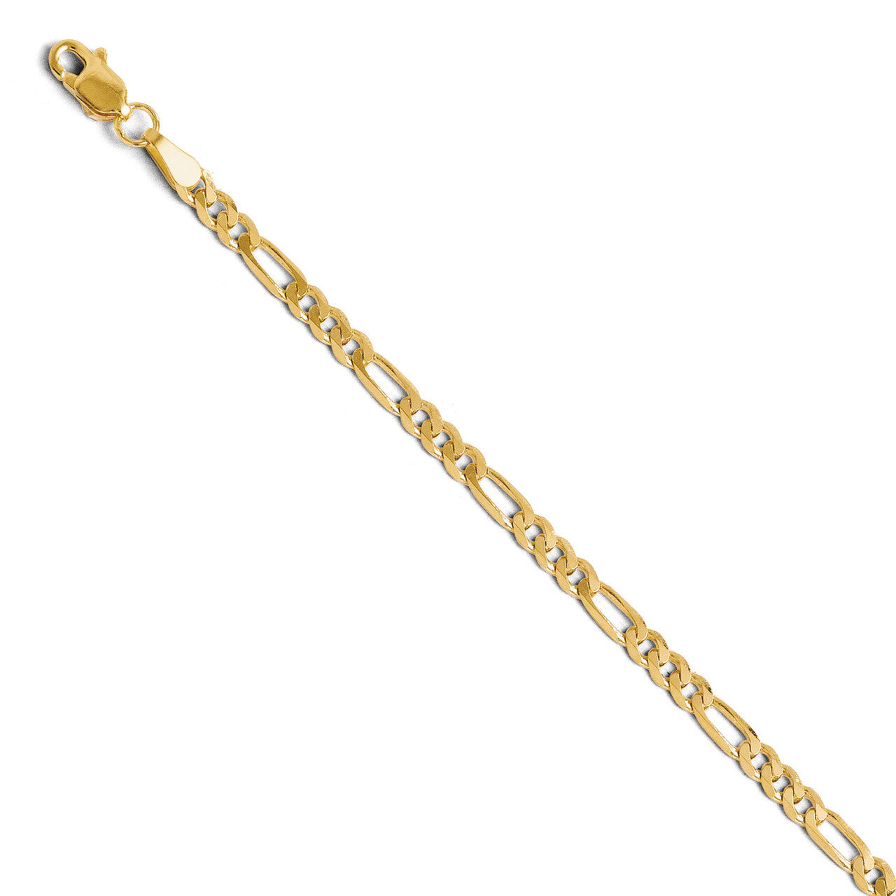 Leslie&#39;s 3.25mm Flat Figaro Bracelet 7 Inch - 14k Gold HB-1234-7, MPN: 1234-7, 886774996646