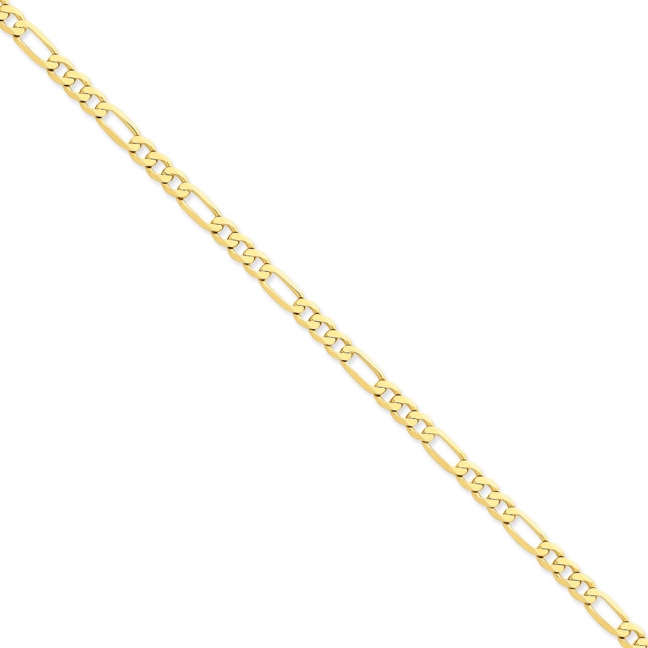 Leslie&#39;s 5.25mm Flat Figaro Chain 24 Inch - 14k Gold HB-1235-24, MPN: 1235-24, 886774542294