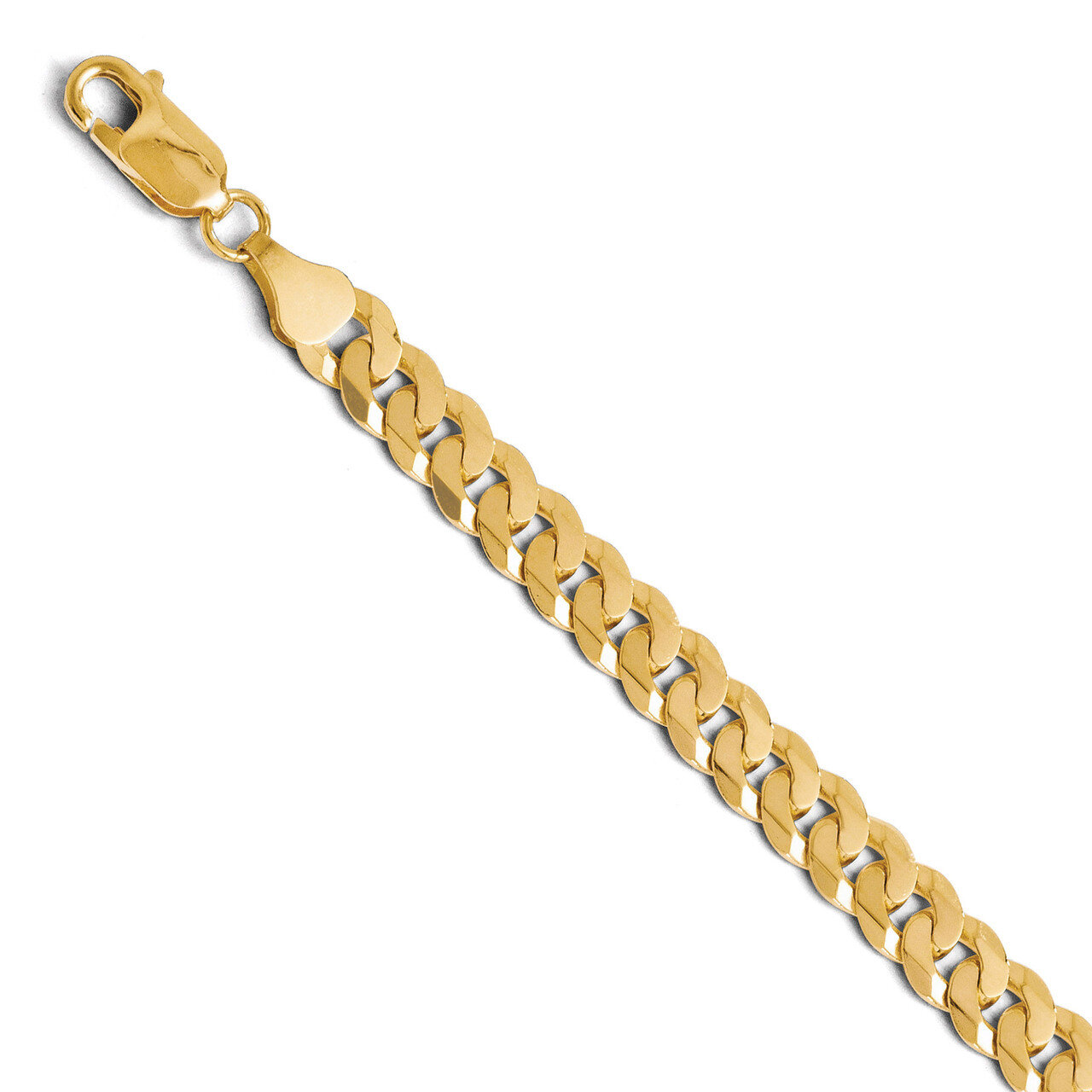 Leslie&#39;s 7.25mm Beveled Curb Chain 24 Inch - 14k Gold HB-1236-24, MPN: 1236-24, 886774542331