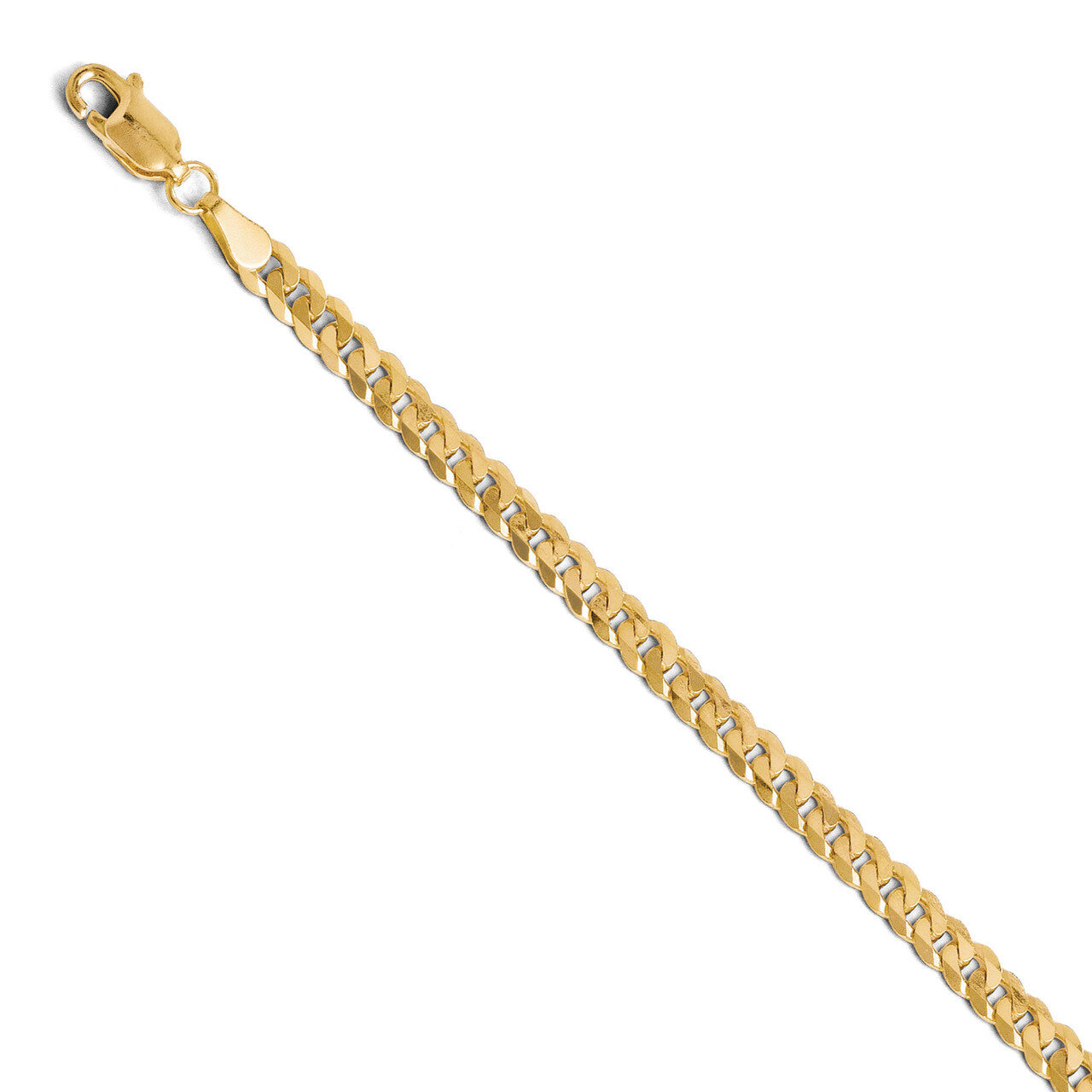 3.9mm Beveled Curb Chain 18 Inch - 14k Gold HB-1238-18