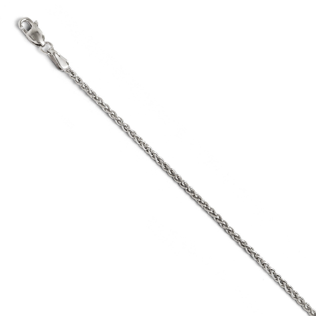 Leslie&#39;s 1.65mm Wheat Chain 16 Inch - 14k White Gold HB-1240-16, MPN: 1240-16, 886774544472