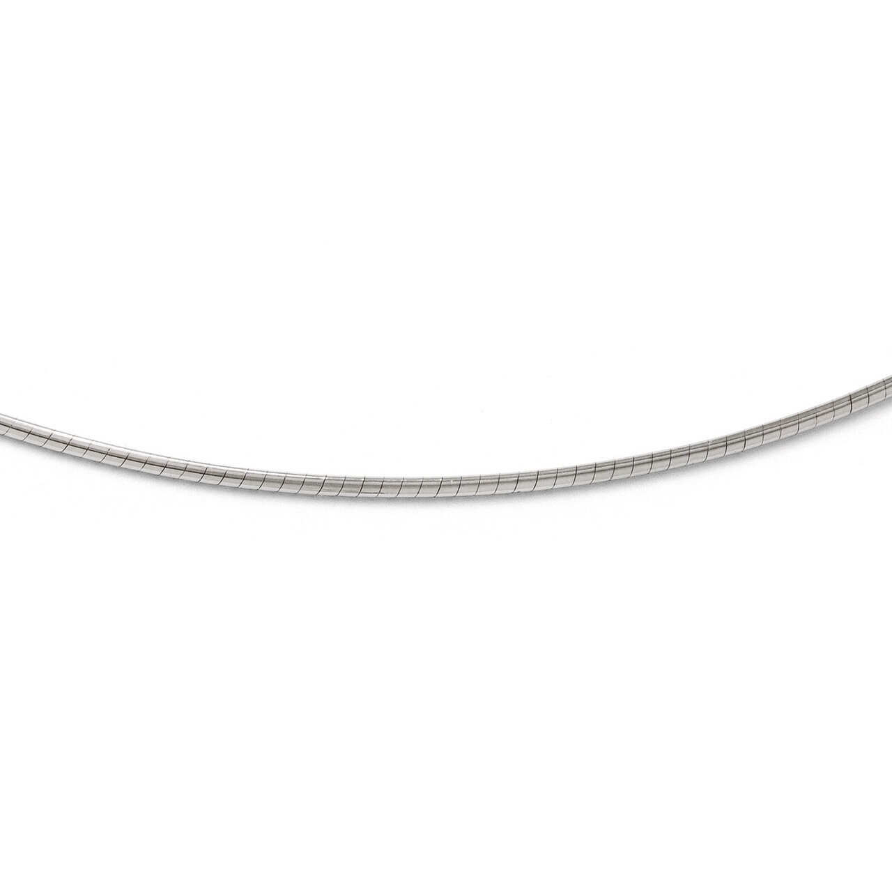 Leslie&#39;s 2mm Round Omega Necklace Chain 18 Inch - 14k White Gold HB-1242-18, MPN: 1242-18, 88677499…