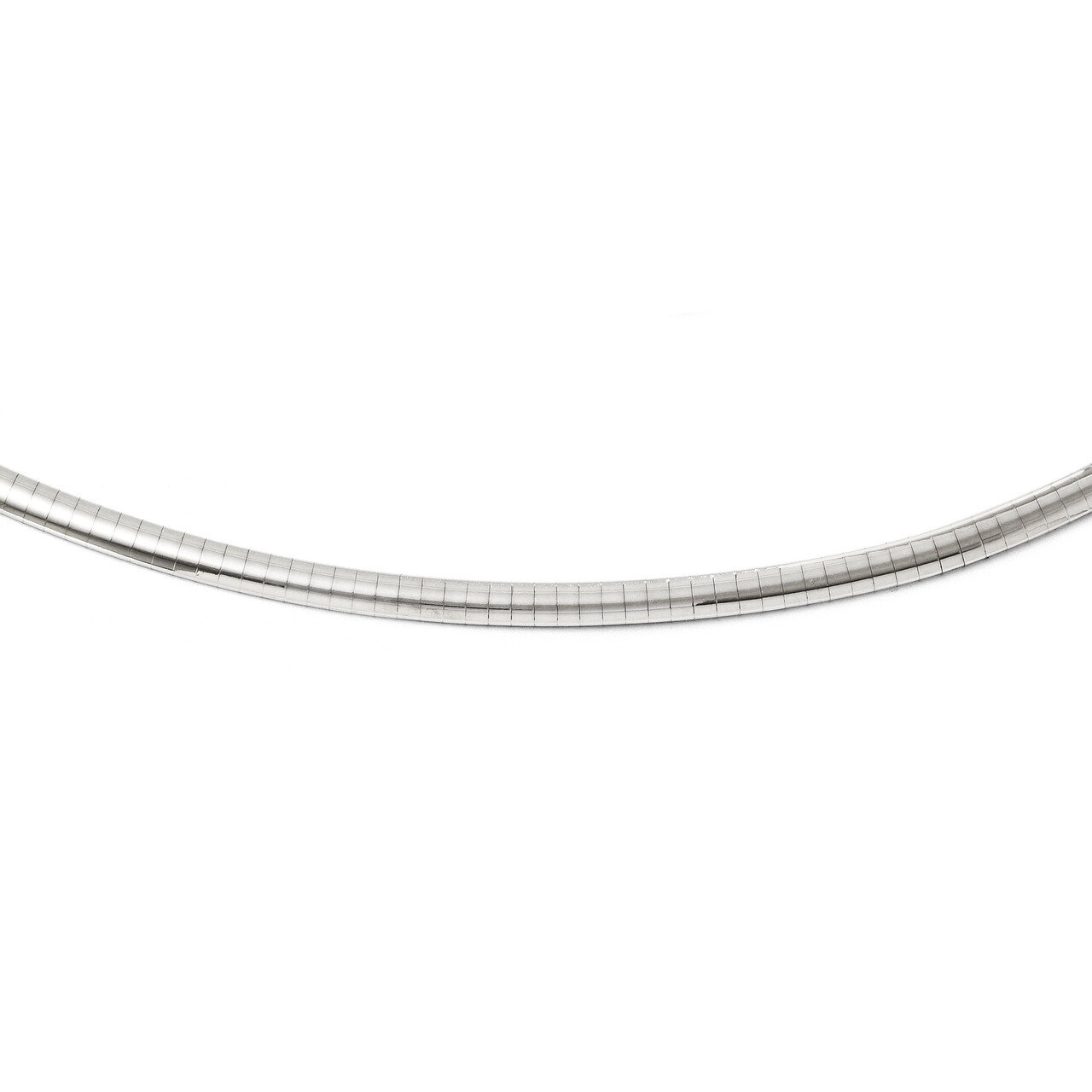 Leslie&#39;s 4mm Domed Omega Chain 18 Inch - 14k White Gold HB-1247-18, MPN: 1247-18, 886774997087