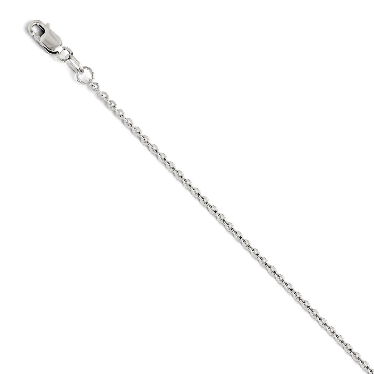 Flat Cable Chain 18 Inch - 14k White Gold HB-1622-18