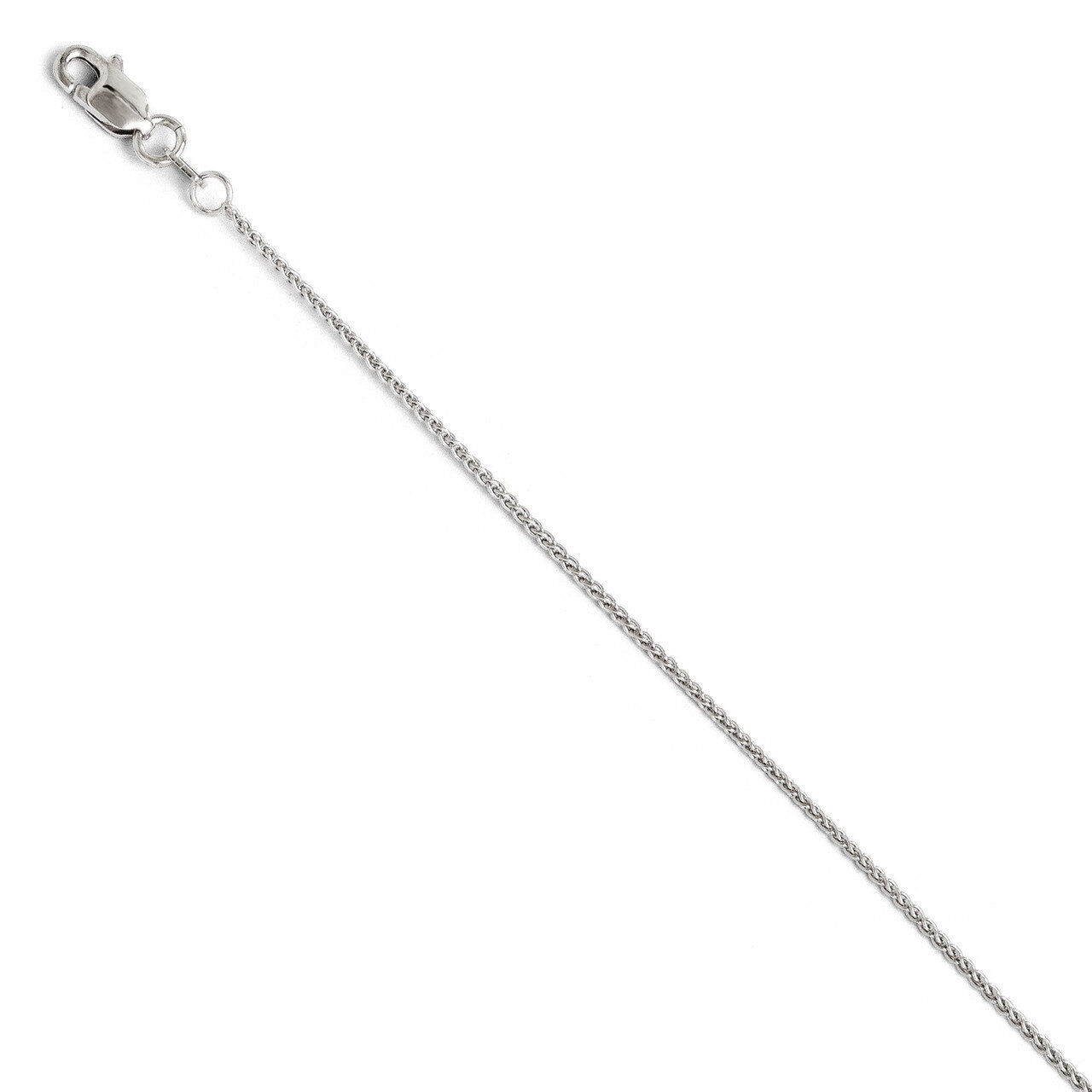 Leslie&#39;s 1mm Wheat Chain 18 Inch - 14k White Gold HB-1649-18, MPN: 1649-18, 886774559186