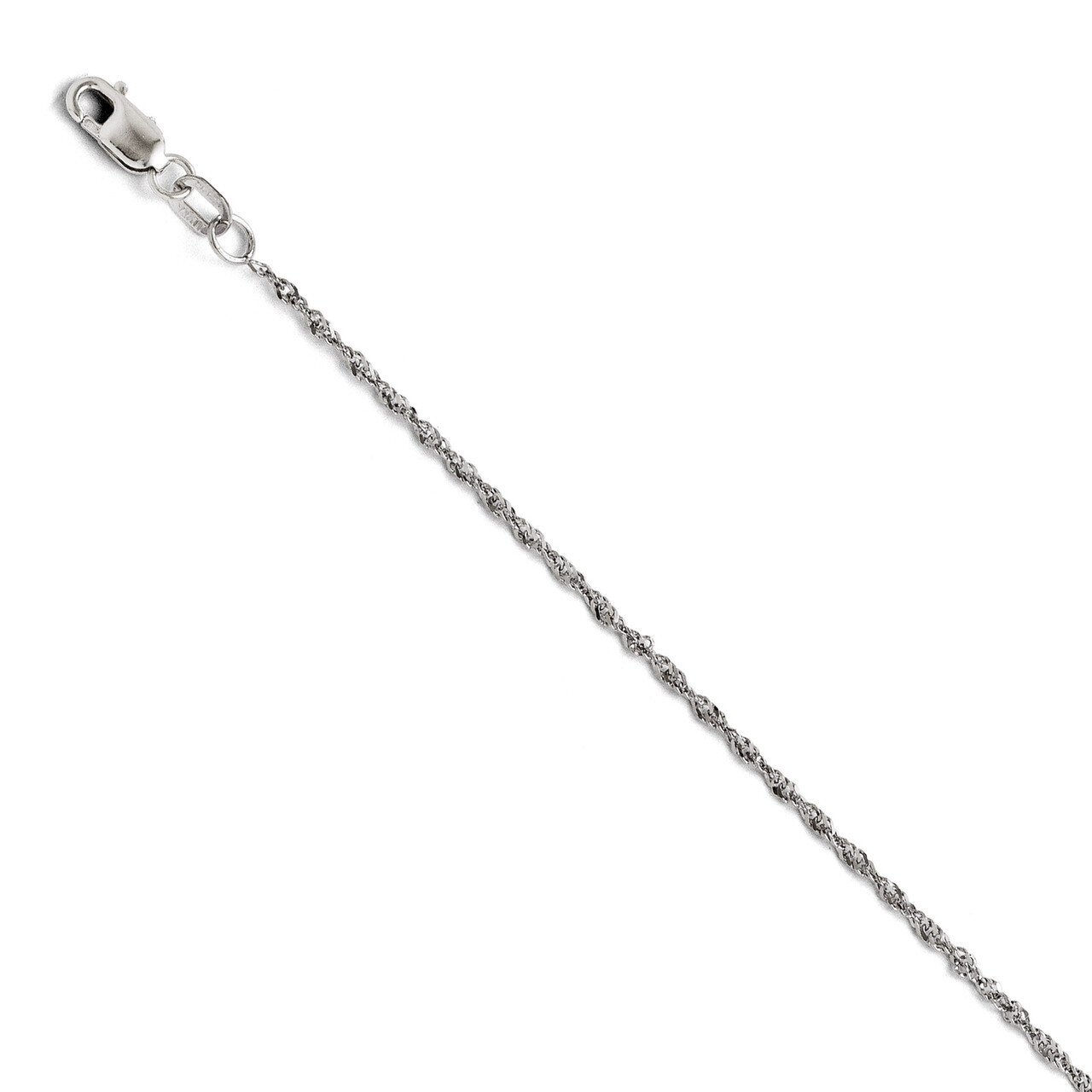 Leslie&#39;s Sparkle Singapore Chain 18 Inch - 14k White Gold HB-1831-18, MPN: 1831-18, 883957584898