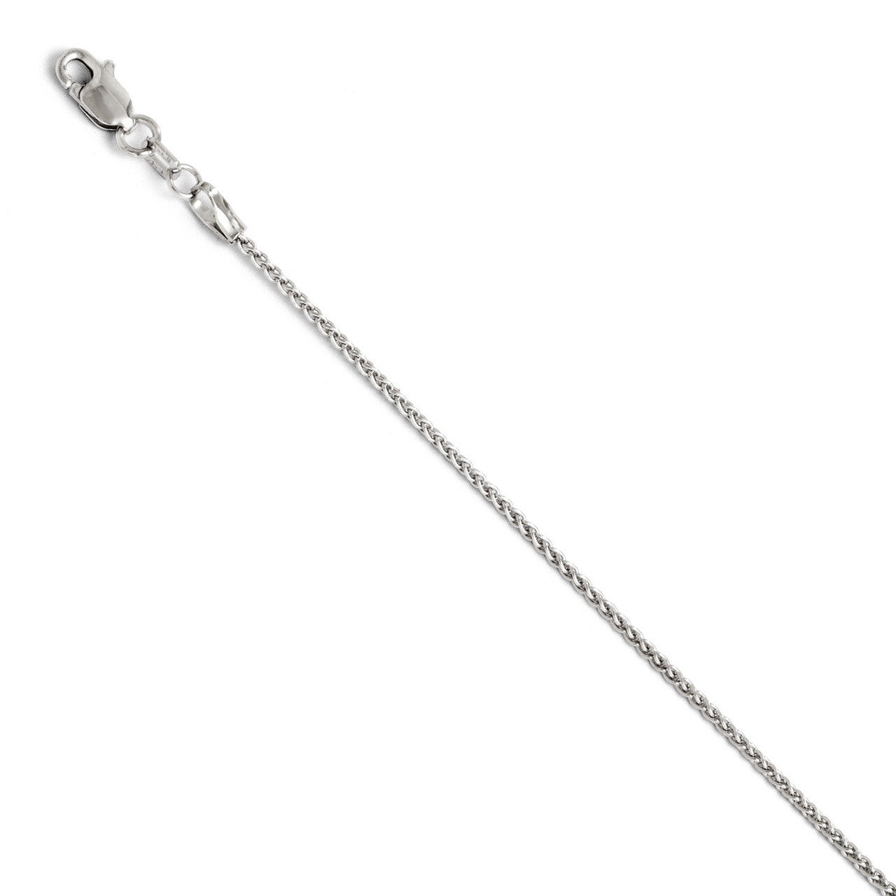 Leslie&#39;s 1.2mm Wheat Chain 16 Inch - 14k White Gold HB-1849-16, MPN: 1849-16, 886774995526