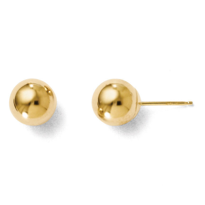 Leslie&#39;s Polished 7mm Ball Post Earrings - 14k Gold HB-18Z, MPN: 18Z, 886774569154