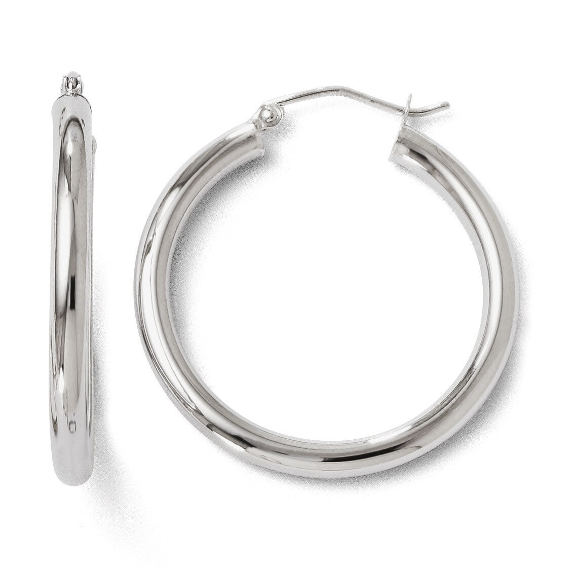 Leslie&#39;s Polished Hoop Earrings - 14k White Gold HB-20W, MPN: 20W, 883957021737