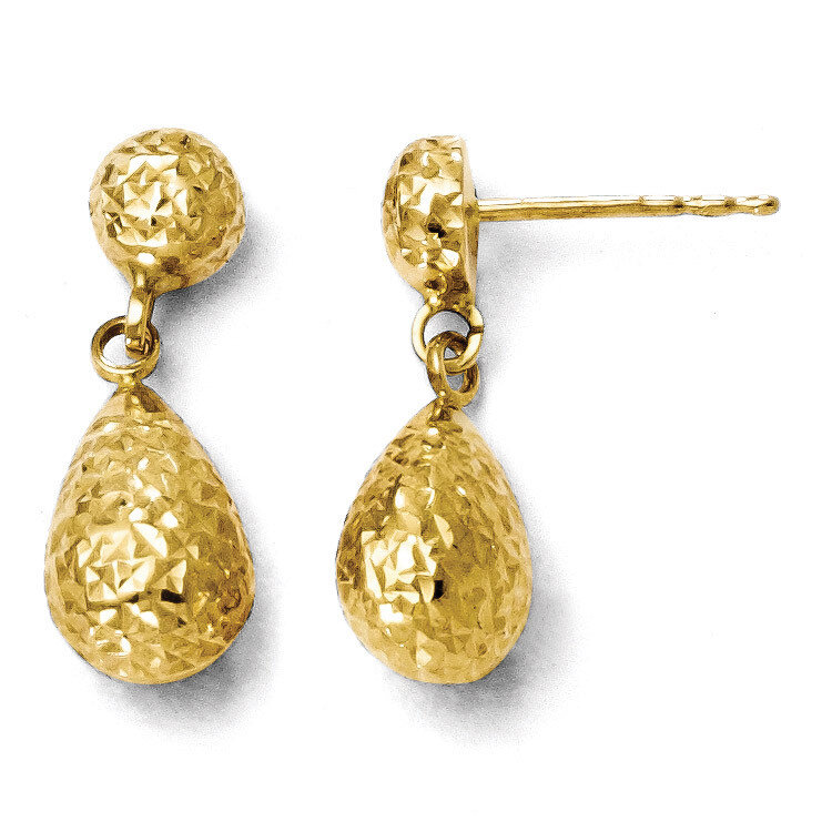 Leslie&#39;s Diamond-cut Post Dangle Earrings - 14k Gold HB-22J, MPN: 22J, 883957024684