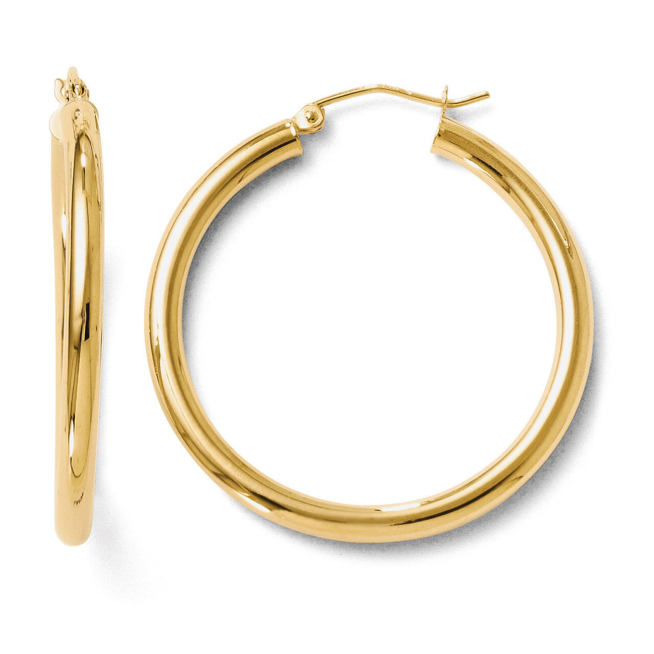 Leslie&#39;s Polished Hoop Earrings - 14k Gold HB-22W, MPN: 22W, 886774569192