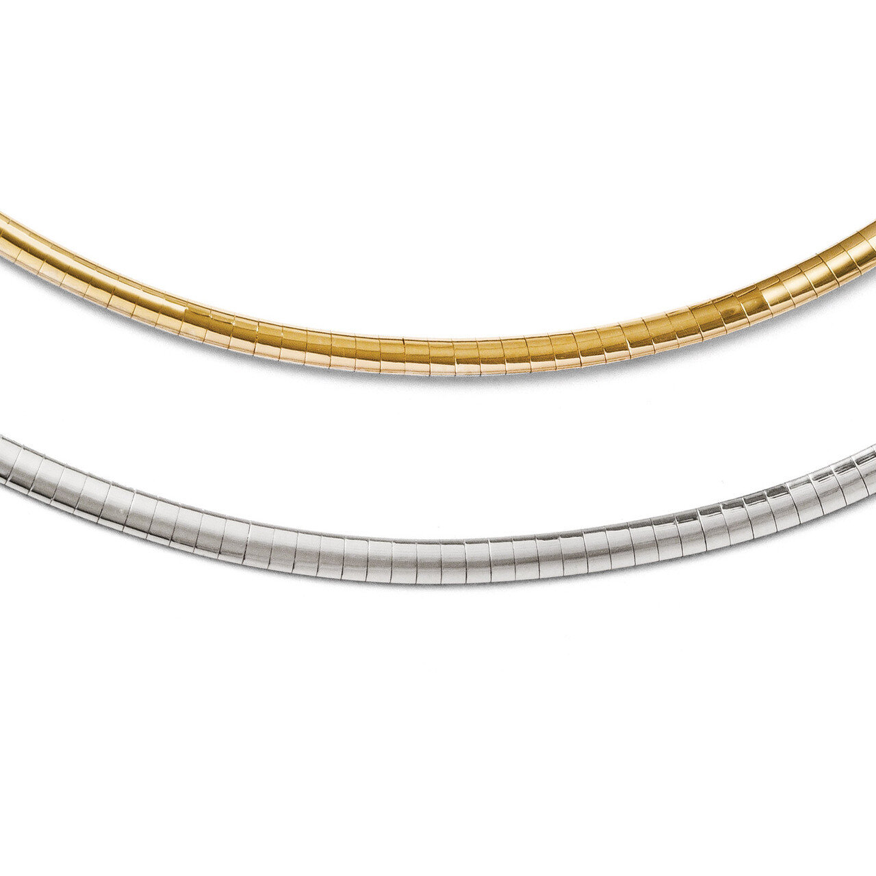 Supreme Reversible Omega Chain 16 Inch - 14k Gold Two-tone HB-2689-16