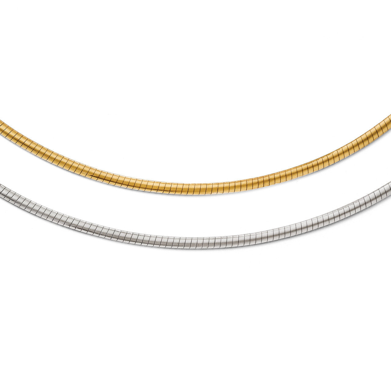 Leslie&#39;s Reversible 2.5mm Adjustable Omega Chain 16 Inch - 14k Gold Two-tone HB-2932-16, MPN: 2932-…