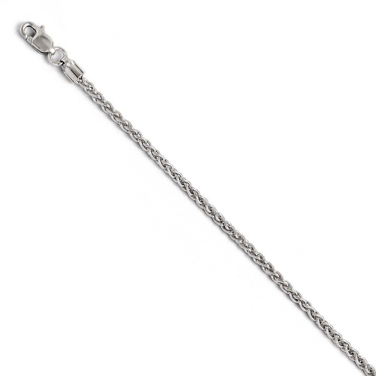 Leslie&#39;s 2.1mm Wheat Chain 16 Inch - 14k White Gold HB-3074-16, MPN: 3074-16, 886774544670