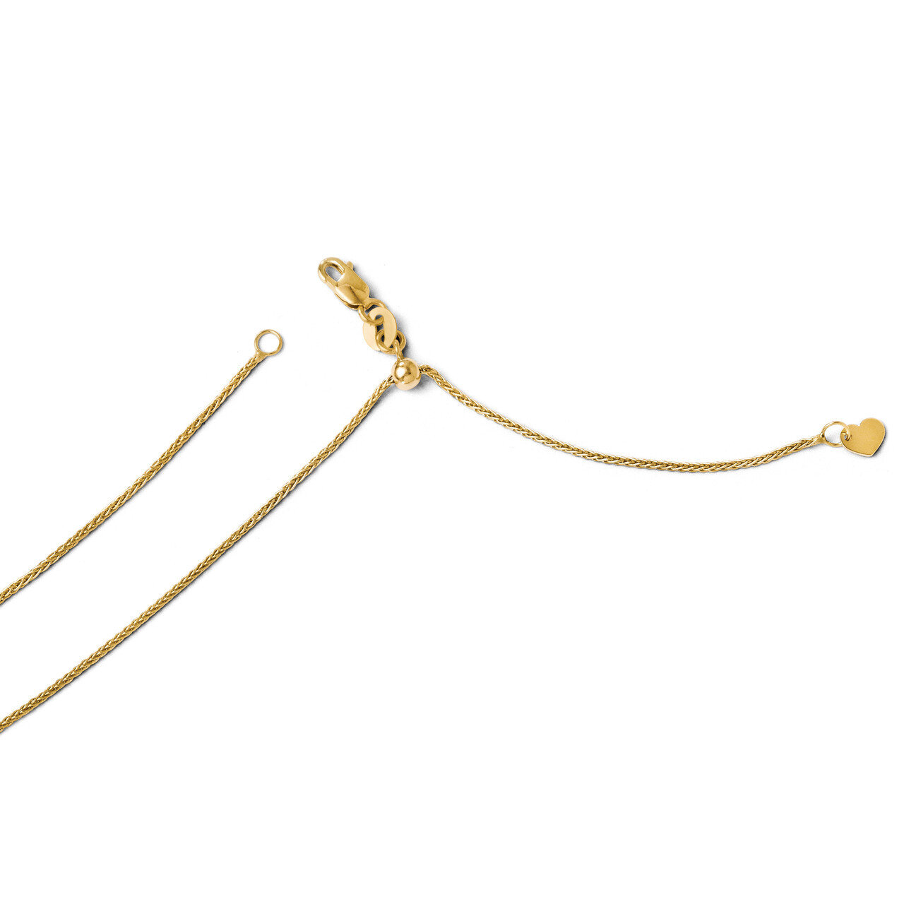 Adjustable Wheat Chain 22 Inch - 14k Gold HB-3103-22