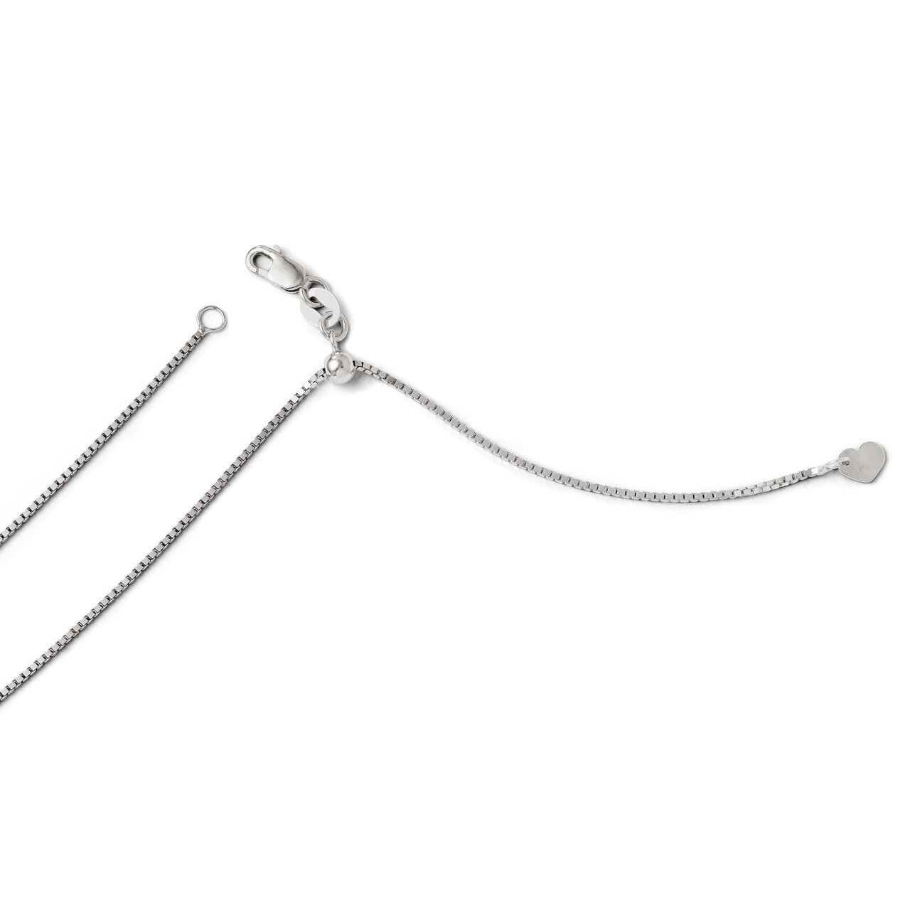 Leslie&#39;s Adjustable Box Chain 22 Inch - 14k White Gold HB-3104-22, MPN: 3104-22, 886774996776