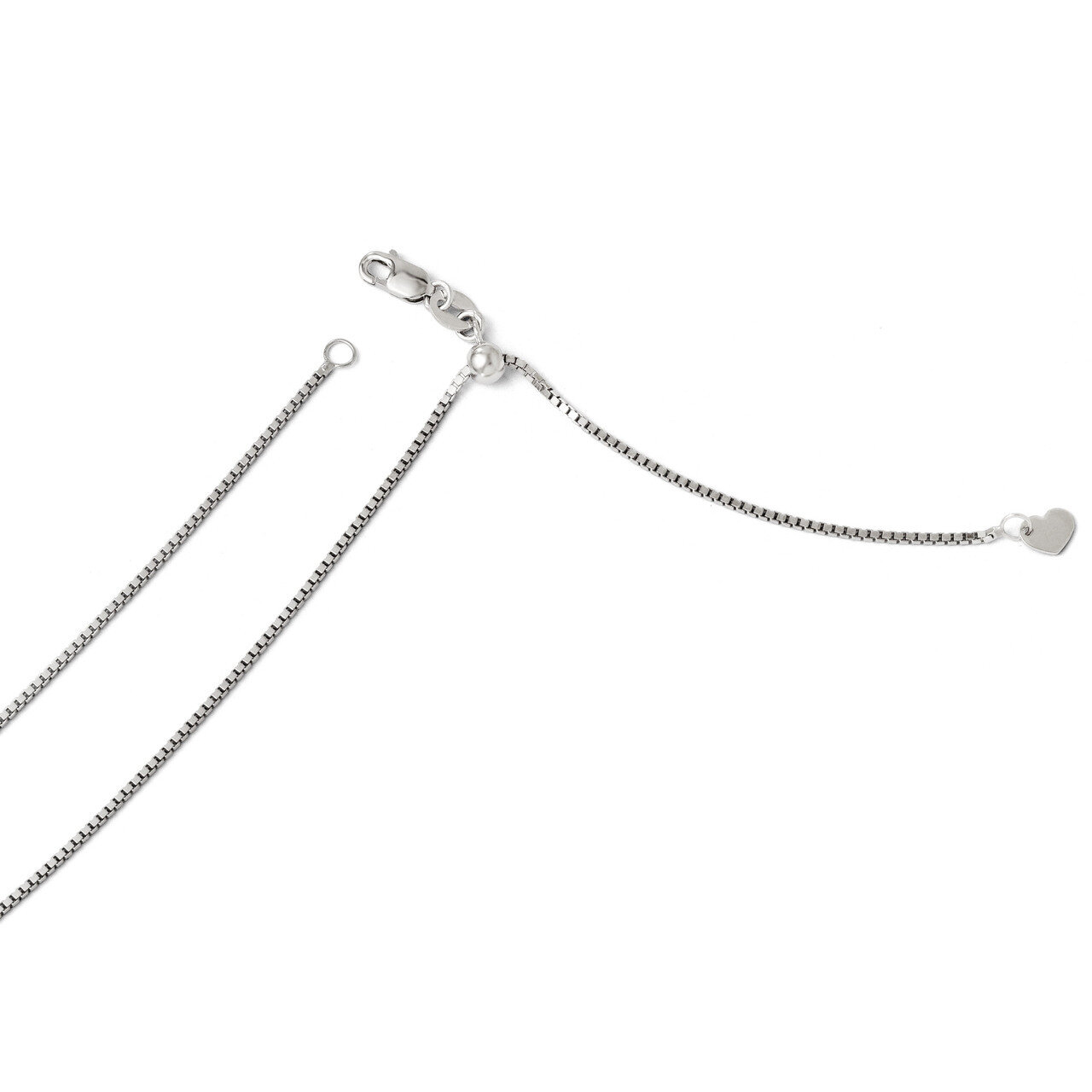 Leslie&#39;s Adjustable Box Chain 22 Inch - 14k White Gold HB-3181-22, MPN: 3181-22, 886774996813