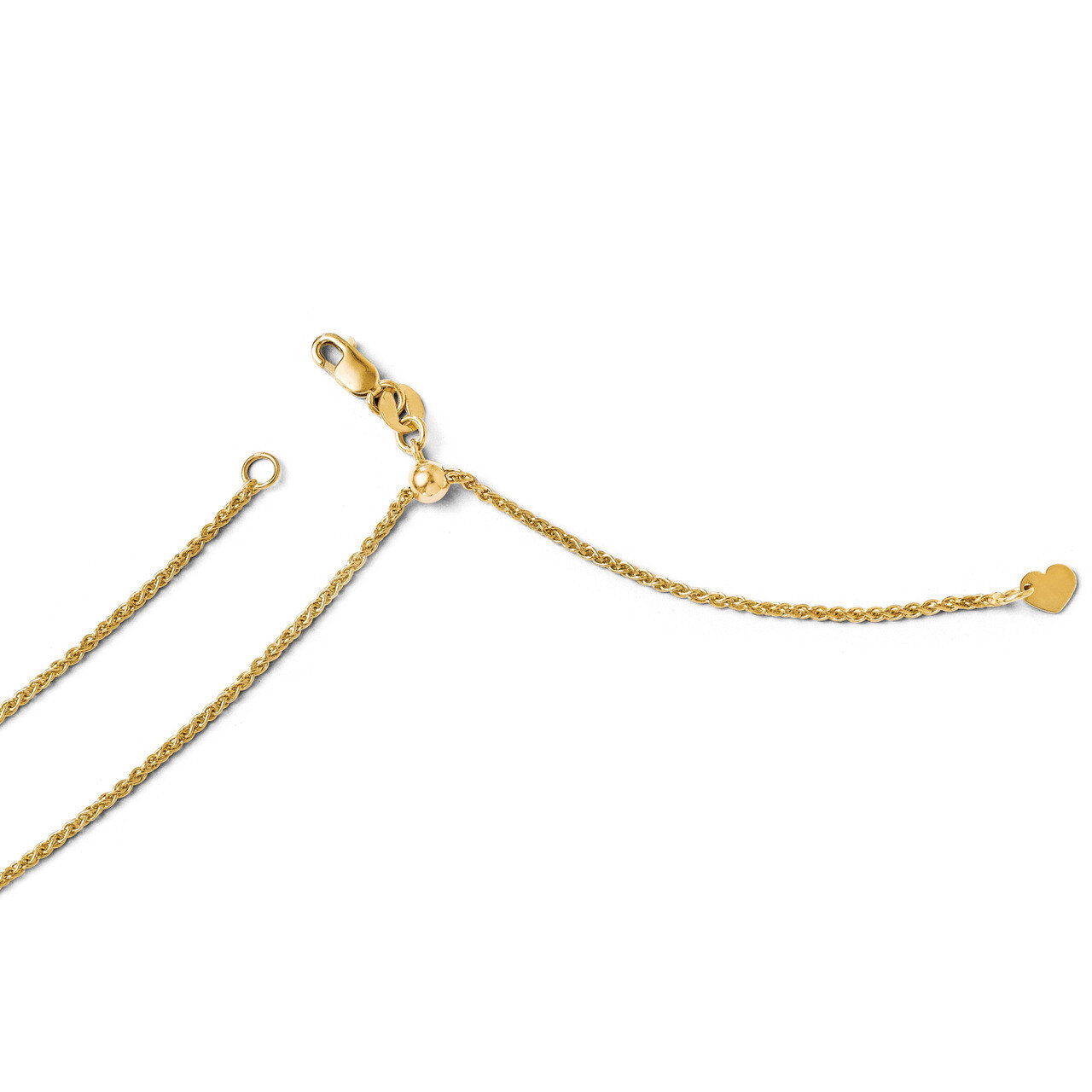 Adjustable Wheat Chain 22 Inch - 14k Gold HB-3186-22