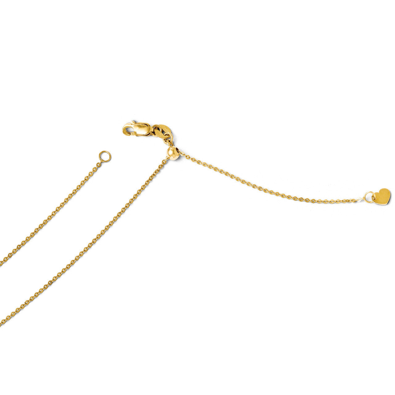 Adjustable Flat Cable Chain 22 Inch - 14k Gold HB-3217-22